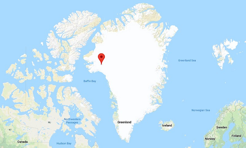 Camp Century in Greenland. Source: Google Maps